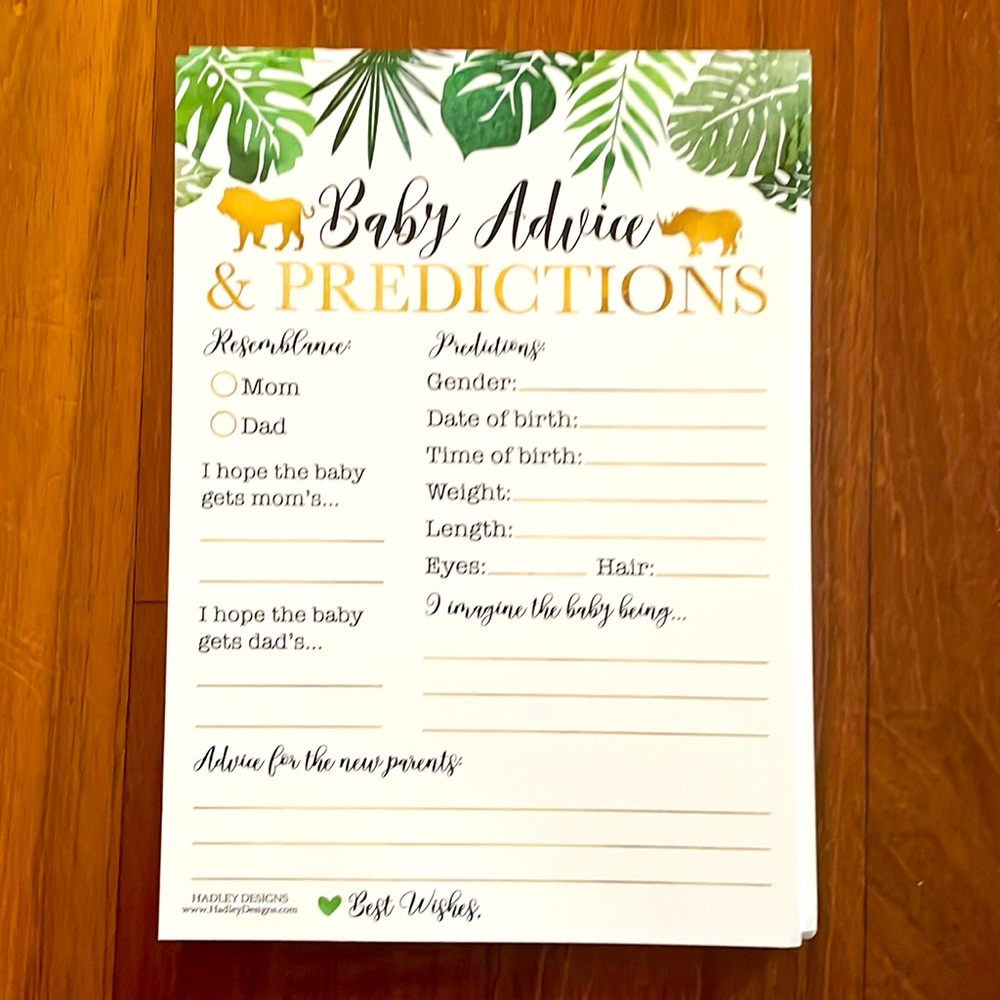 Jungle Theme Baby Shower Games